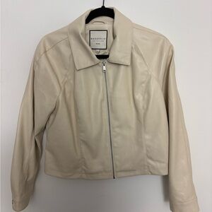 Bagatelle Women's Beige Leather Jacket